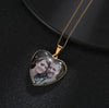 Custom Photo Necklace Pendant - Personalized Heart Picture Necklace - Double Sided Your Own Personalized Words Text - Anniversary Gift