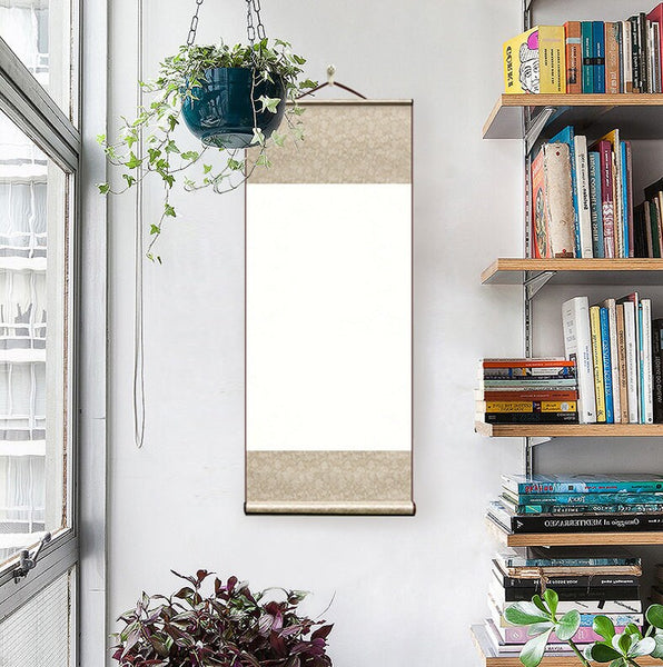 Blank Chinese Painting Scroll - DIY Calligraphy Wall Decoration Art Painting - Chinese Housewarming Gift Display Scroll Vertical Horizontal