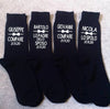 Custom Socks - Personalised Wedding Stocks - Date Groom, Best Man, Groomsman Father Of The Groom Father Of The Bride Socks Wedding Favors