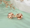 Custom Name Brooch, Gold Name Brooch, Rose Gold Brooch, Monogram Brooch, Personalized Name Jewelry, Groomsmen Gift, Birthday Gift For Her