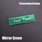 Personalized Name Badges, Custom Staff Employee Name Tags, Metal ID Tags Pin Laser Engraved UV Rated Signage Material Identification Logo