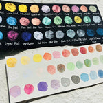 ชุดสีน้ำ 30 สี แบบทึบ สีมุกมีพื้นผิว สีเมทัลลิกกลิตเตอร์ พกพาสะดวก อุปกรณ์วาดภาพ พาเลตต์สีน้ำ