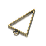 11 pcs Open Back Round Triangle Rectangle Resin Bezel Jewellery Pendant Frame Pendant Charm - Jewelry Making Craft Supplies