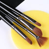 18 Pcs Paint Brushes Set - Watercolor Brushes - Oil Paint Brushes - Flat Painting Brushes - Wooden Art Artist Supplies - Nylon Holder Bag