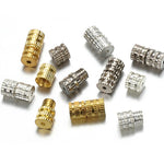 Screw Fastener End Cap, Cylinder Buckle Connector, Cord End Tips Closure, Bracelet Necklace Anklet Charm Gemstone Pendant Jewelry Making