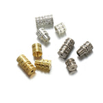 Screw Fastener End Cap, Cylinder Buckle Connector, Cord End Tips Closure, Bracelet Necklace Anklet Charm Gemstone Pendant Jewelry Making