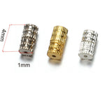 Screw Fastener End Cap, Cylinder Buckle Connector, Cord End Tips Closure, Bracelet Necklace Anklet Charm Gemstone Pendant Jewelry Making