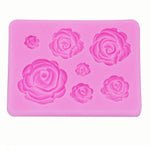 Rose Mold - Flower Resin Clay - Fondant, Chocolate, Soap, Wax, Decorating Tools Sugarcraft Cake, Polymer, Candy Baking, Silicone Rubber