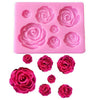 Rose Mold - Flower Resin Clay - Fondant, Chocolate, Soap, Wax, Decorating Tools Sugarcraft Cake, Polymer, Candy Baking, Silicone Rubber
