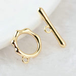 2 Pcs Gold Filled Toggle Clasp Silver Clasp for Bracelet Necklace Jewelry Making Supply - Wholesale Toggle Clasps Bracelet Chain Making
