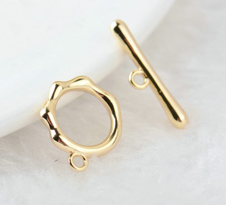 2 Pcs Gold Filled Toggle Clasp Silver Clasp for Bracelet Necklace Jewelry Making Supply - Wholesale Toggle Clasps Bracelet Chain Making