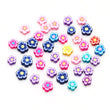 100 Colorful Flowers Spacer Beads - Flower Beads, Tiny Flower Charm - Necklace Bracelet Earrings Charm Jewelry Making Finding Craft Supplies