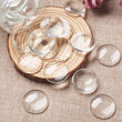 200 cabochonuri rotunde din sticlă - claritate înaltă, diametre 6, 8, 15, 18 mm - cabochonuri rotunde din sticlă - tăvi și rame pentru pandantive foto antice/vintage, măresc imaginea