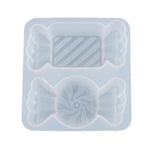Candy Mold - Candy silicone Mold - Round and Rectangle Kawaii Wrapped Candy Sweets - Flexible Plastic Resin Mold - Cake Decorating Decor