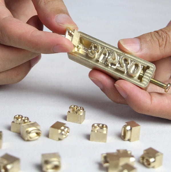 Alphabet Number Letter Stamp Punch Set Leather Craft Imprinted Metal Steel Punch Tools 26 Letters Alphabet & 10 Numbers Leatherworking