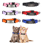 Personalized Cat Collar, Custom Pet Collars for Kittens, Boy Cat Collar, Girl Cat Collar,  Collar with Name, Breakaway Adjustable Strap