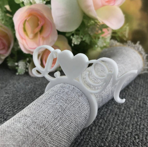 50 Custom Napkin Ring - Personalized Housewarming Gifts - Custom Table Settings - Place Settings for Wedding Reception - Bridal Shower Decor
