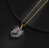 Custom Photo Necklace Pendant - Personalized Heart Picture Necklace - Double Sided Your Own Personalized Words Text - Anniversary Gift