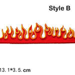 Flame Patch, Fire Patch, Iron On Patch, Embroidered Patch, Applique, Sew On Patch, for Jacket, Backpack, Edge Burn Out,  Camp Fire