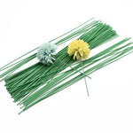 Floral Stems Wire Plastic DIY Bouquet Flower Wreath Centerpiece - Wire for Flower Arrangements Craft Artificial Flower Stems Wall Supplies