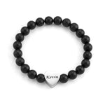 Custom Beaded Bracelet - Personalized Name Bracelet for Men Women - Gift for Him Dad Husband Boyfriend - Fathers Day Christmas Birthday ID Bracelet