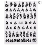 Flames Planner Stickers - Functional Planner - Fire Flames - Nail Art Decal Laptop, Water Bottle, Phone Case, Notebook, Scrapbook Sticker