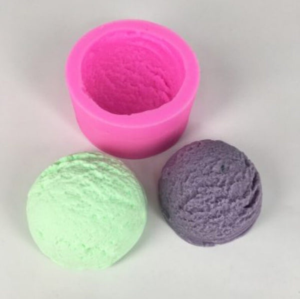 3D Ice Cream Scoop Silicone Mold Soap Mold Silicone Molds Mold For Soap Mold Ice Cream Ball Candle Making Silicone Mold Resin Mold Chocolate