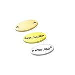 50 Personalized Laser Engraved Tag with Logo , Custom Clothing Metal Tag , Bag Metal Label , Custom Clothing Labels, Sewing Metal Nameplates