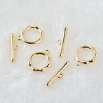 2 Pcs Gold Filled Toggle Clasp Silver Clasp for Bracelet Necklace Jewelry Making Supply - Wholesale Toggle Clasps Bracelet Chain Making