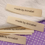 Personalized Clothing Labels -  Cotton Fabric Sew in Labels Sew on Labels Custom Cloth Tags for Clothes Fold Over Cloth Labels for Handmade