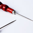 Mâner din lemn pentru ace de cusut manual - unelte pentru brățări din piele DIY, bijuterii, unelte de reparat, cârlig pentru ace de cusut - perforator pentru broderie