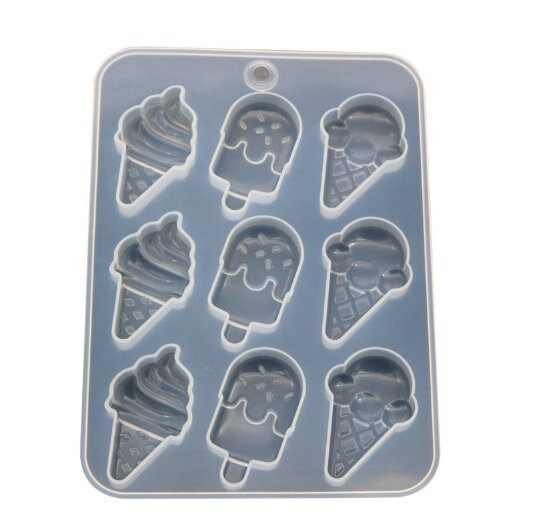 Ice Lolly Mould Mold - Ice Cream Mold - Silicone Ice Cream Maker - Ice Pop Molds -  Rectangle Bar Mold
