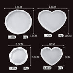 Round Coaster Mold - Resin Silicone Mold - Round Heart Coaster Molds, Coaster Holder Molds for Resin Casting, Cups Mats, Home Decoration