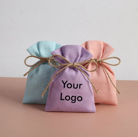 Personalized Drawstring Pouch - Custom Jewelry Pouch - Drawstring Bag - Jewelry Bag With Logo Jewellery Flannel Pouch Packaging Bulk