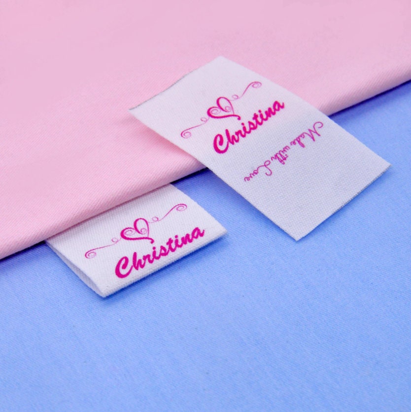Personalized Clothing Labels - Heart Fabric Sew in Labels Sew on Label –  LightningStore