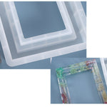 Resin Photo Frame Mold, Picture Frames Resin Mold for Casting, Rectangle Shape Silicone Epoxy Molds for DIY Home Table Decor Decoration