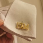 Personalized Cuff Links, Monogrammed Cufflinks with Initials, Boyfriend Husband Gift Metal Monogram, Groomsmen Gift, Wedding Gift for Him