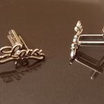 Personalized Cuff Links, Monogrammed Cufflinks with Initials, Boyfriend Husband Gift Metal Monogram, Groomsmen Gift, Wedding Gift for Him