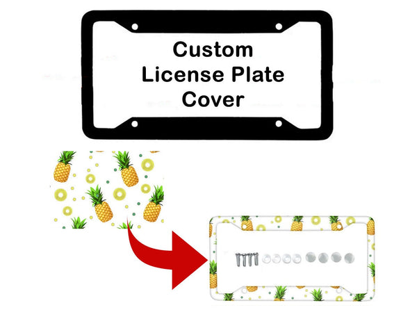 Customized Heavy Duty License Plate Frame for Cars Vehicle - Personalized License Plate Frames for Cars - License Plate Holders Cover