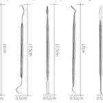 เครื่องมือแกะสลักดินเหนียว - การปั้นขี้ผึ้งเซรามิก - ชุดพายแกะสลัก 12 ชิ้น - งานอดิเรกงานศิลปะสบู่ - เครื่องมือแกะสลักขี้ผึ้งปลายคู่สแตนเลส