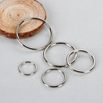 Metal O-Rings - Welded Metal Loops – Round Formed Rings – Gold Silver Macramé and Crafting Loop – Heavy Duty Multiple Sizes - Circle Buckle