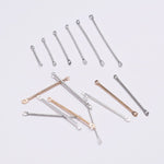 50 Earring connector - Dangle Earring Accessories - Earring Charms - Earring pendant - Bar Shape Jewelry Making Craft Supplies - Gold Silver
