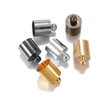 50 Pcs End Tip Cap Tassel Leather Cord End Crimp Cap Beads Caps For DIY Jewelry Making Supplies 3 4 5 6 7 8 9 10mm Crimp Tube with Loop