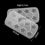 Star Silicone Mold -Star Resin Molds - Five Pointed Resin Star Mold- 8 Grids Star Ice Cube Mold - Star Beads Mold- Epoxy Resin Star Mold