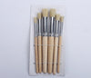 6 Pcs Paint Brush, Thick Watercolor Brush, Artistic Brush, Painting Art Supplies, Oil Paint Brushes, Flat Painting Brushes, Wooden Artist