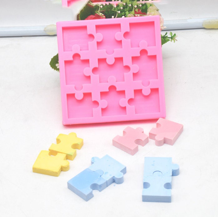 แม่พิมพ์ชิ้นส่วนจิ๊กซอว์ DIY จิ๊กซอว์ ช็อกโกแลต สบู่ น้ำแข็ง อีพ็อกซี่เรซิ่น เยลลี่ ลูกกวาด | ฟองดอง | ดิน | แม่พิมพ์อบขนม