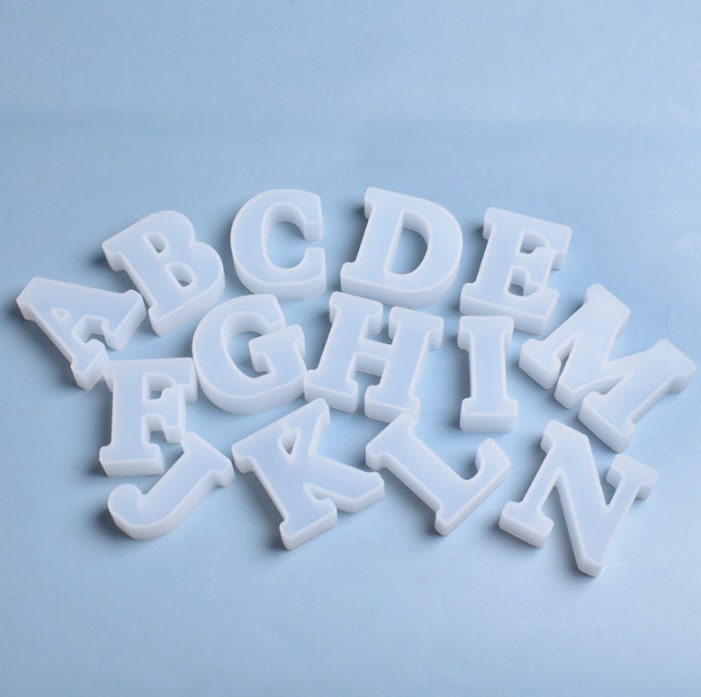Alphabet Silicone Mold - Initial Mold For Key Chains, Bangles, Bracelets, House Numbers Mold, Diy Resin, Crafts, Casting Epoxy Resin Mold