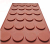 Sealing Wax Mold,24 Cavity Round Wax Print Base Silicone Mold, Chocolate Mousse Mold Circular Sheet, Clay Resin Soap Glue Wax Seal Mold