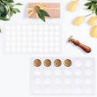 封蠟模具，24孔圓形蠟印底座矽膠模具，巧克力慕斯模具圓形片，黏土樹脂肥皂膠蠟封模具