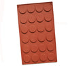 Sealing Wax Mold,24 Cavity Round Wax Print Base Silicone Mold, Chocolate Mousse Mold Circular Sheet, Clay Resin Soap Glue Wax Seal Mold